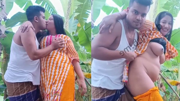 Kele ke khet me pados bhabhi ki chudai in desi mms clip